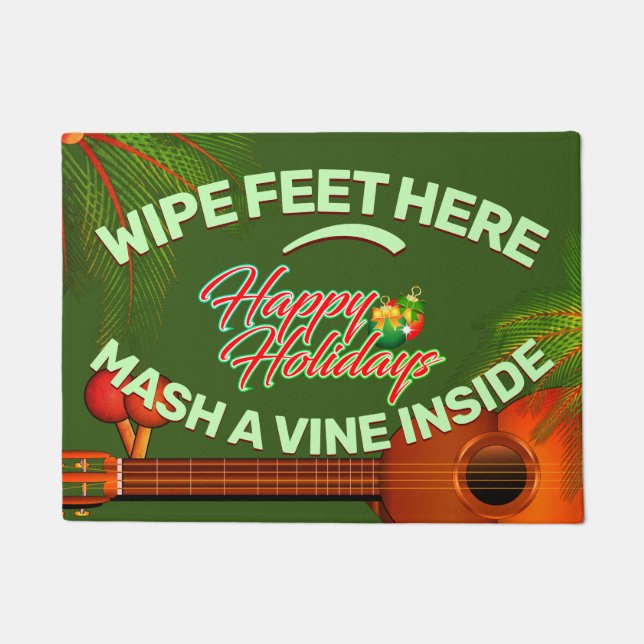 Tapete Felizes feriados com Marac e Cuatro Caribe (Frente)