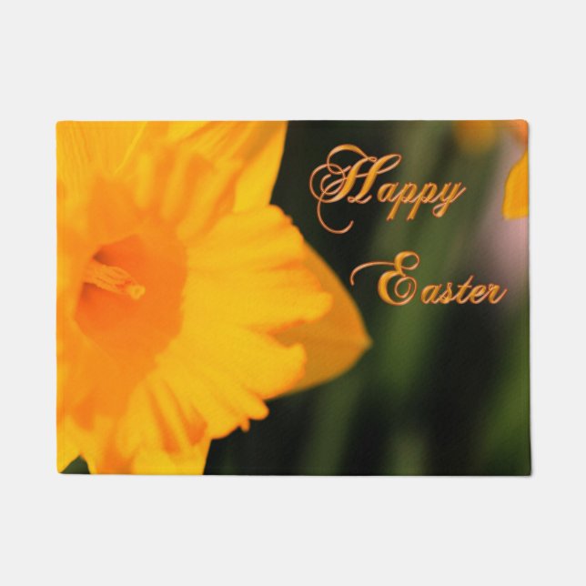 Tapete Felz pascoa Amarelo Flor Daffodilo do Primavera (Frente)