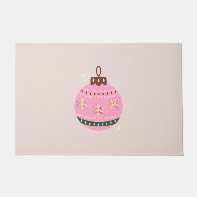 Tapete Feriado Retro Bauble Pink (Frente)