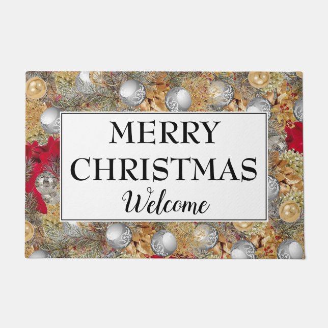Tapete FesNatal Wreath WELCOME Doormat (Frente)