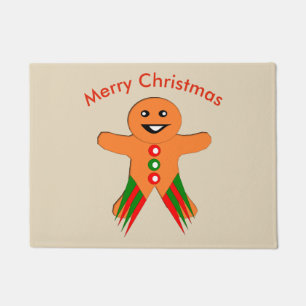 Tapete Festa de Natal Gingercake Man Door Mat