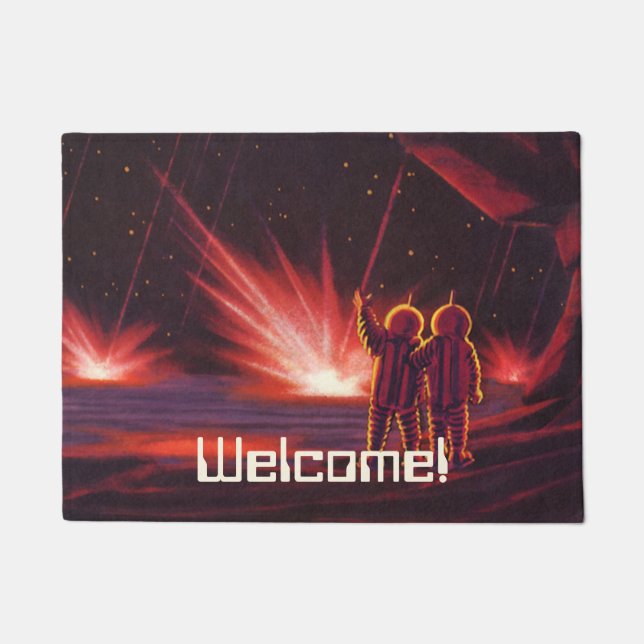 Tapete Ficção Científica Vintage Alien Planeta Vermelho E (Frente)