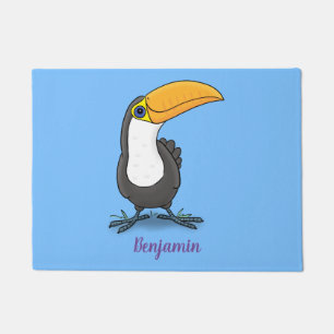 Tapete Figura de desenho animado de tucano feliz e bonito