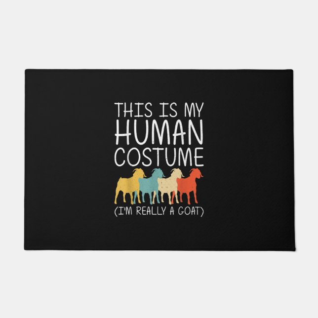 Tapete Figurino Humano de Goat Halloween (Frente)