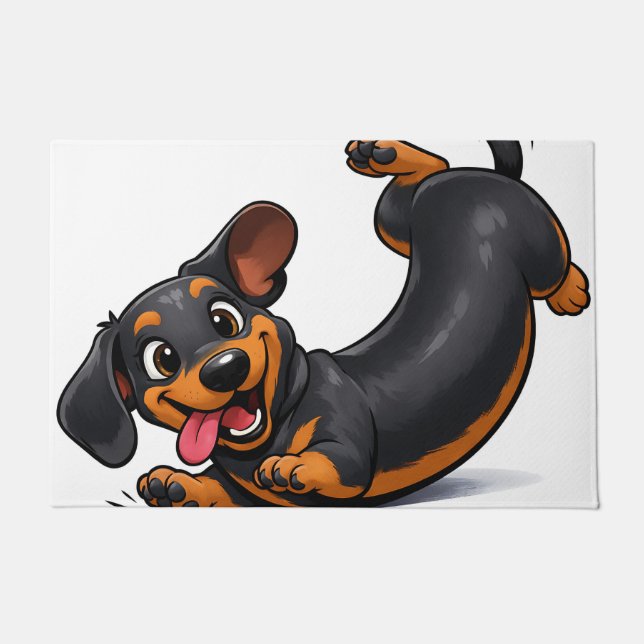 Tapete Filhote brincalhão de Dachshund  (Frente)