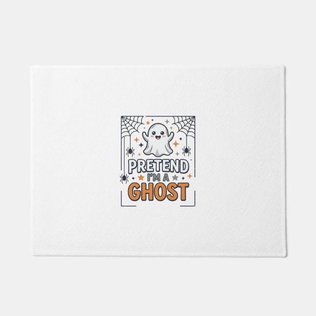 Tapete Fingir Que Sou um Fantasma Halloween Fofo (Frente)