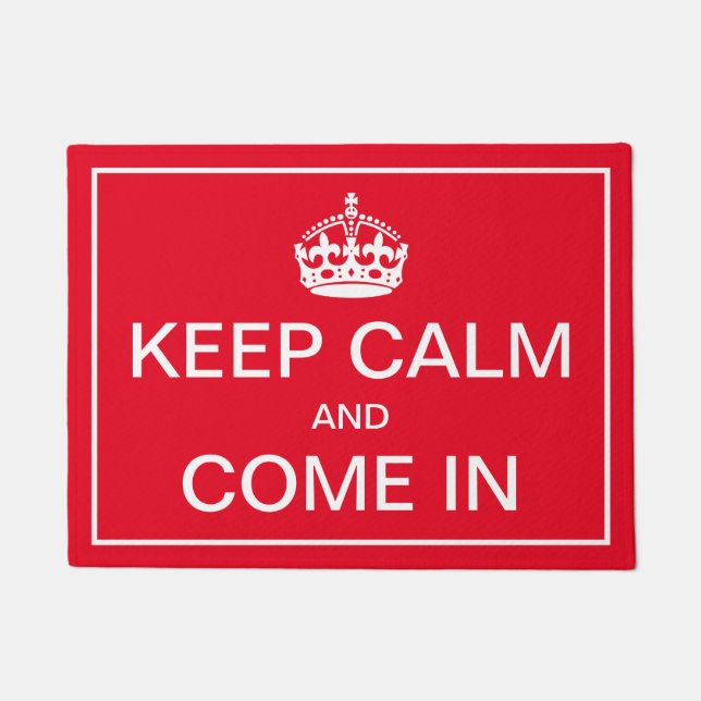 Tapete Fique calmo e entre (Frente)