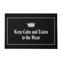 Fique calmo, escute a porta da igreja engraçada Vi