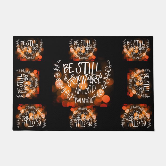 Tapete Fique E Saiba Que Eu Sou Deus Doormat (Frente)