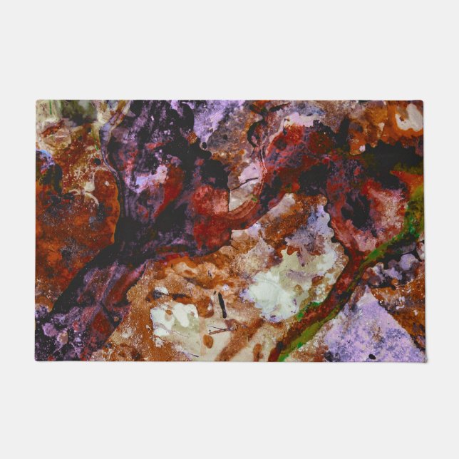 Tapete Fire Quartz Crystal Geode Abstrato (Frente)