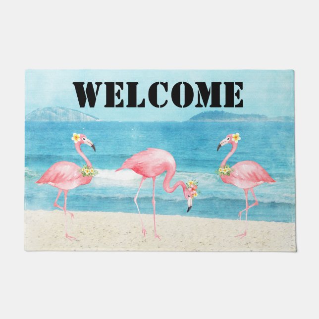 Tapete Flamingo Coastal Door Mat (Frente)