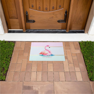 Tapete Flamingos Rosa Listras Pastel Modernas