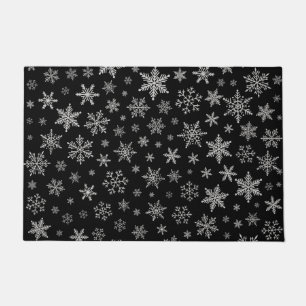 Tapete Floco de neve moderno 2 - Cinza preta e prata-