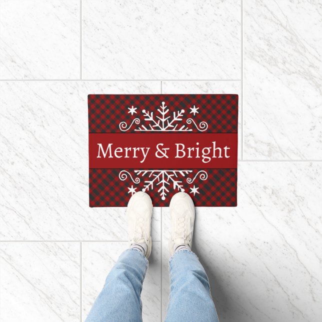Tapete floco de neve xadrez Merry & Bright  (Interior)