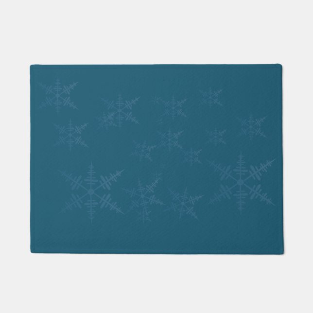 Tapete Flocos de neve azuis-escuros (Frente)