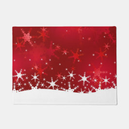 Tapete Flocos de neve vermelhos do inverno do Natal