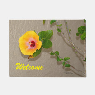 Tapete Flor amarela Hibiscus Spiegeland Doormat