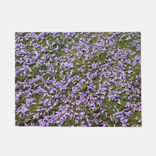 Tapete Flor azul púrpura de Jacaranda (Frente)
