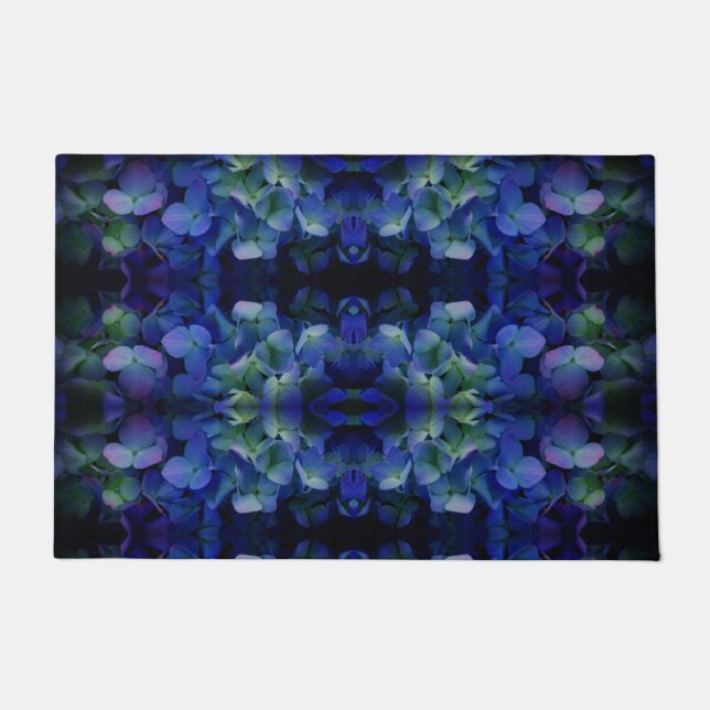 Tapete Flor azul-violeta azul-hidrangeas-violeta floral (Frente)