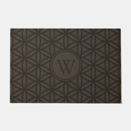 Tapete Flor de Brown da vida - monograma sagrado da
