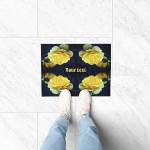 Tapete Flor De Rosa Amarelo No Sangue Do Cheio Personaliz