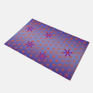 Tapete Flor de Vida - Prenda sem soldadura - azul
