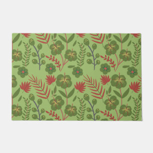 Tapete Flor floral verde, sem costura, ramal, folha