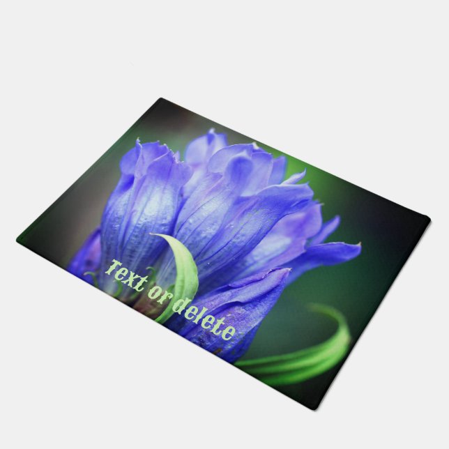 Tapete Flor Gentiana Azul Personalizado (Inclinado)