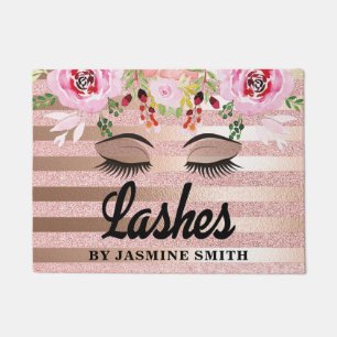 Tapete Floral de Rosa de Lashes Personalizados com Brilho