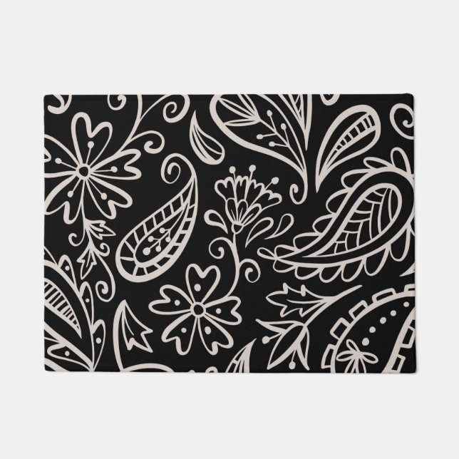 Tapete Floral E Sem Glamor Padrão Moderno (Frente)