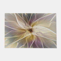 Floral Fantasy Dourada Eggplant Abstrato Art Fract