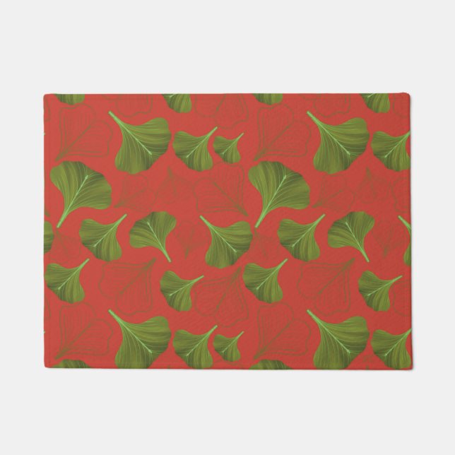 Tapete Floral Gingko Leaf Coral Patterno  (Frente)