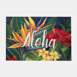 Tapete Floral havaiano do paraíso tropical Aloha