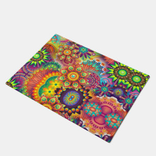 Tapete Floral Mandala Collage Psicedélico