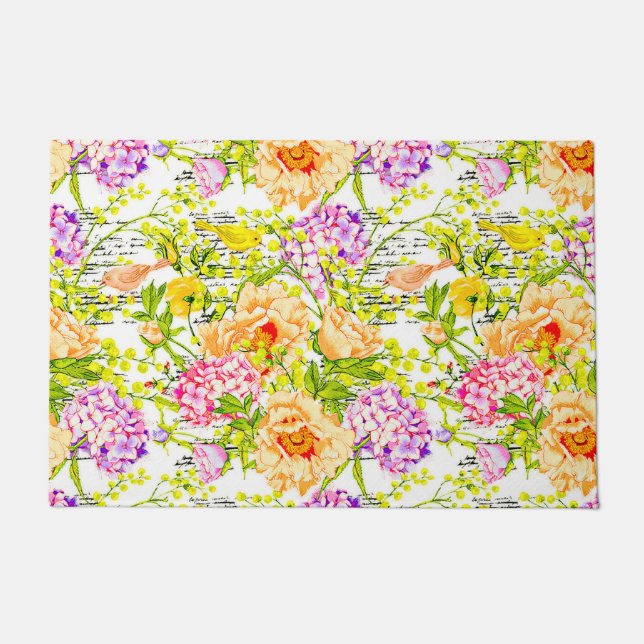 Tapete Floral primaveril vintage (Frente)