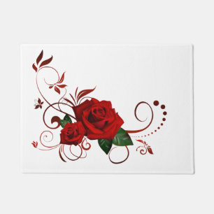 Tapete Floral Rosa Vermelha