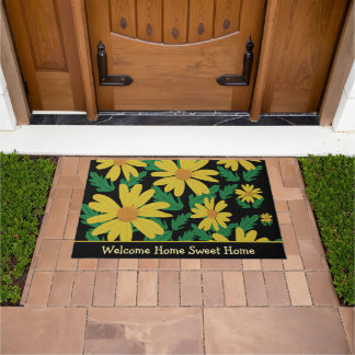 Tapete Flores amarelas margaridas com folhas verdes
