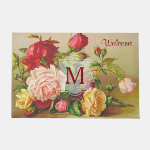Tapete Flores do buquê dos rosas do Victorian do vintage