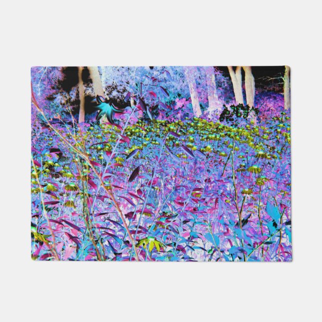 Tapete Flores Impressionistas de Chartreuse e Aqua Garden (Frente)