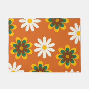 Tapete Flores Orange Retro 70s