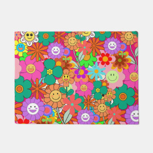 Tapete Flores Retro Groovy Boho Hippie