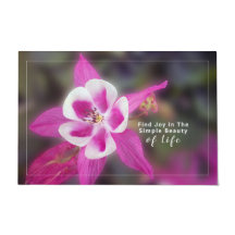 Flores Rosa Columbina Elegantes Com Citação