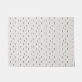 Tapete Flores Roxas De Algodão Minimalista