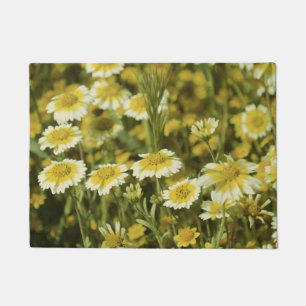 Tapete Flores silvestres Amarelo e Branco Girassóis