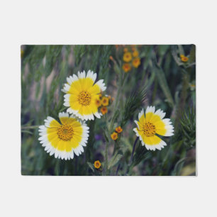 Tapete Flores silvestres Amarelo e Branco Girassóis