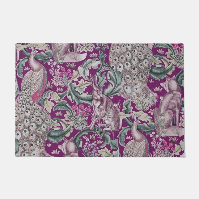 Tapete Floresta Animal Plum, William Morris Doormat (Frente)