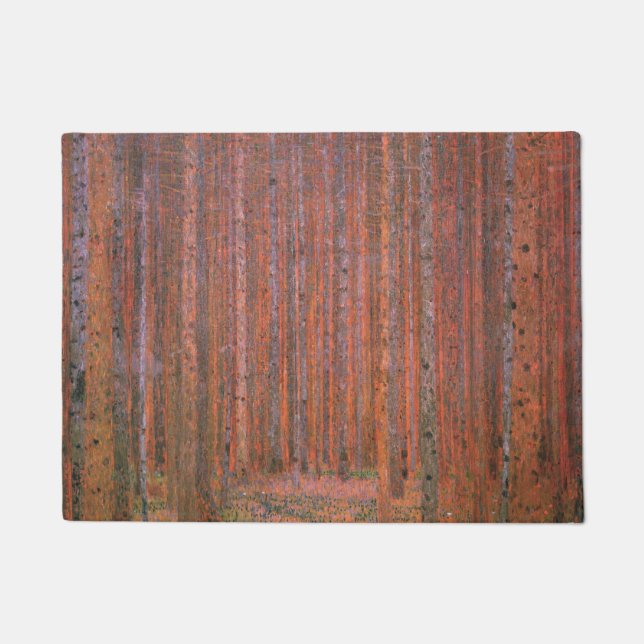 Tapete Floresta de Abetos de Gustav Klimt Tannenwald Árvo (Frente)