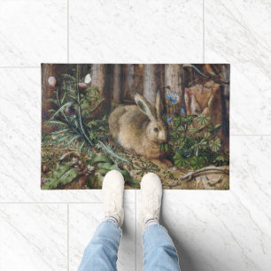 Tapete Floresta Vintage Hare Natureza Escura Cottagecore