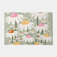 Flower Market Tokyo Retro Daisies Sage Green