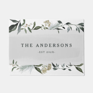 Tapete Folhagem de mostarda e de aquarela de azeitona per